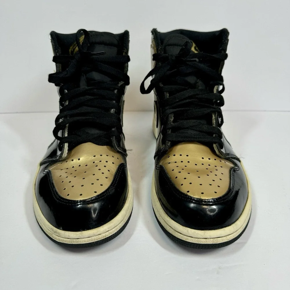Nike Air Jordan 1 Retro High OG NRG‎ Gold Toe With COA 861428-007 Mens Sz 10